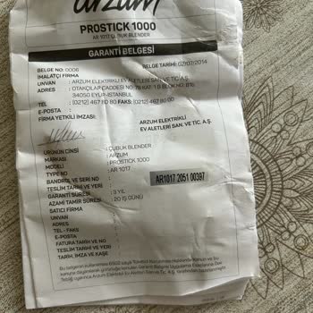 Arzum AR1017 El Blender Seti Çok Sesli Ve Isınıyor
