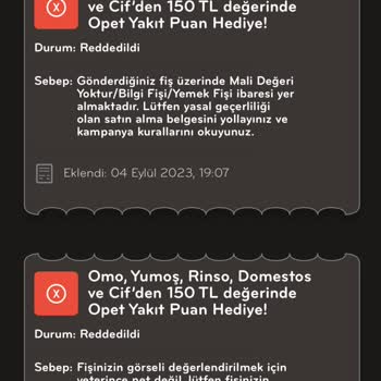 Çek Kazan 150 TL Kazandırılmayan Opet Yakıt Puan