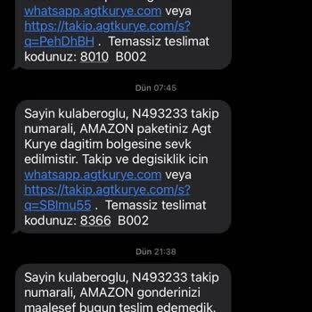 AGT Kurye (aynigunteslim.com) Teslim Edilmeyen Kargo