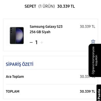 Samsung Öğrenci İndirimi İndirim Uygulamıyor