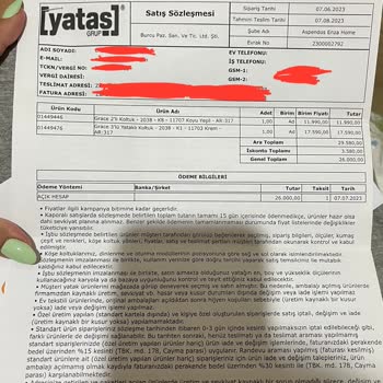 Teslim Edilmeyen Enza Mobilya