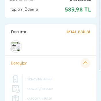Siparişimi Ben İstemden Ebebek İptal Etti