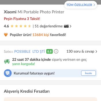 Trendyol Possible İsimli Firma Şikayeti