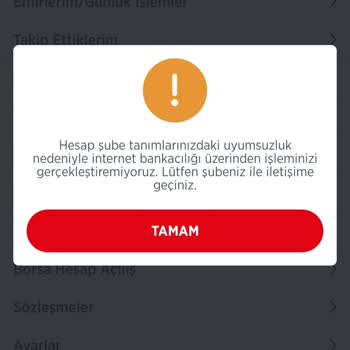 Ziraat Borsa Hesabı Açamıyorum