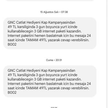 Turkcell GNC Uygulaması İnternet
