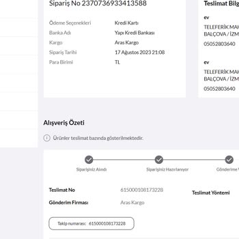 Mudo'dan Teslim Edilemeyen Ürünler