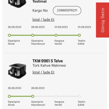 Arçelik'ten Aldığım Ürün 10 Gündür Kargoya Verilmedi!