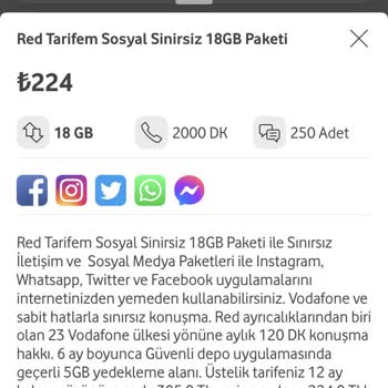 Vodafone Red Tarifesi Fiyat Değişikliği