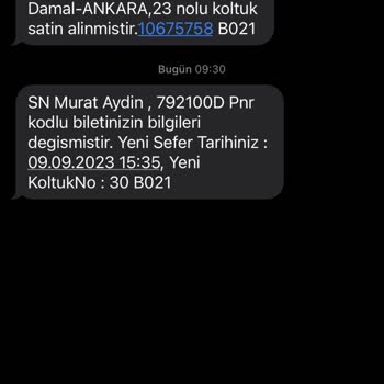 Özlem Ardahan Turizm Otobüs Tipi Ve Koltuğu Değişikliği