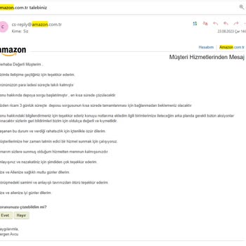 Amazon İade Yapmayıp Urunu De Geri Göndermiyor!