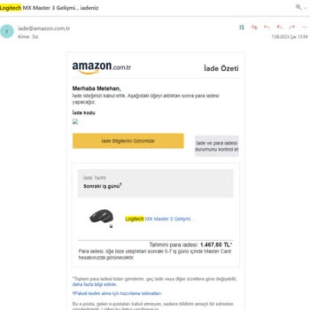 Amazon İade Yapmayıp Urunu De Geri Göndermiyor!