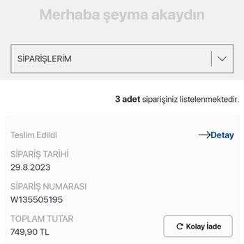 D&R Yanlış Gönderilen Ürün