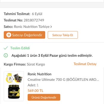 Sürat Kargo Kargomu Bana Teslim Etmedi