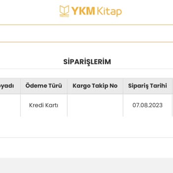 YKMkitap Kitap Siparişi Para İadesi Yapılmadı