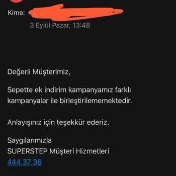 SuperStep Kuponumu Kullanamıyorum, Ve Düzeltmek İçin Uğraşmıyorlar.