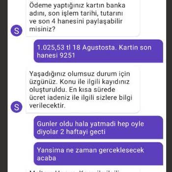 Getir Uygulamasında İade Problemi