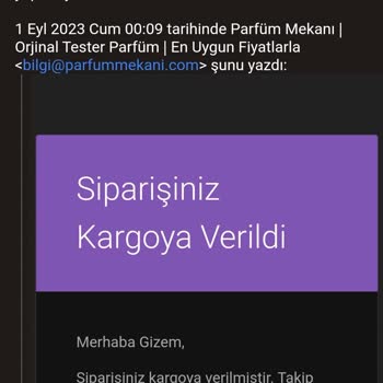 Parfüm Mekanı (parfummekani.com) Parfüm Siparişi Verdim Ama Kargo Problemi Yaşıyorum