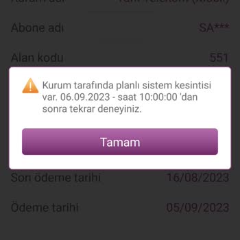 TeknosaCell Faturamı Ödeyemiyorum Kurum Müsaade Etmiyor