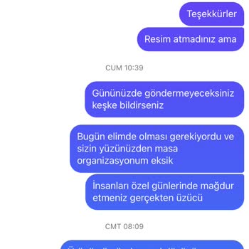 Sy Organizasyon Sipariş Verirken İyi, Sonrasında İletişim Yok