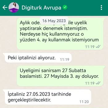 Digiturk Onaysız Faturalandırma Ve Ücretin Eksik İadesi
