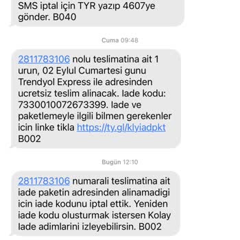 Trendyol Express Adresime Kargo Gelmedi
