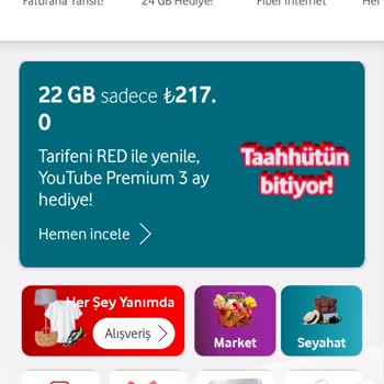 Vodafone Yüksek Fiyat İle Taahhüt Gösterilmesi
