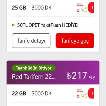 Vodafone Yüksek Fiyat İle Taahhüt Gösterilmesi