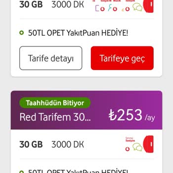 Vodafone Yüksek Fiyat İle Taahhüt Gösterilmesi