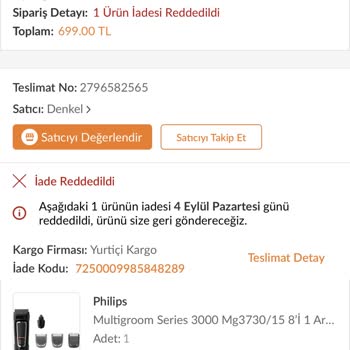 Trendyol İade Hakkımın İhlal Edildiği Alışveriş Deneyimi