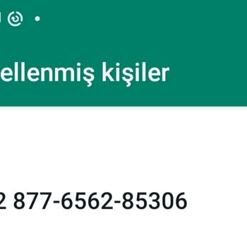 WhatsApp 62 İle Başlayan Hattan Mesaj