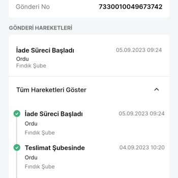 Trendyol Ekspress Kargo Problemi