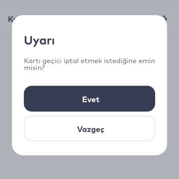 BELBİM (İstanbulkart) Kartı Geçici İptal Etmek İstediğine Emin Misin