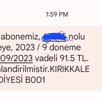 Kırıkkale Belediyesi Kırıkkale Bld. Si Mesaj Sorunu