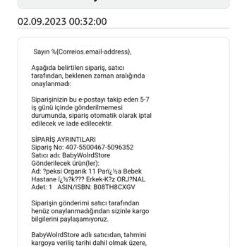 Amazon Shopping Den Aldığım Ürünün Tarafıma Yollanması