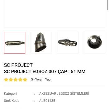 Albay Motor'dan Yanlış Ölçülerde SC Project Egzoz Aldım