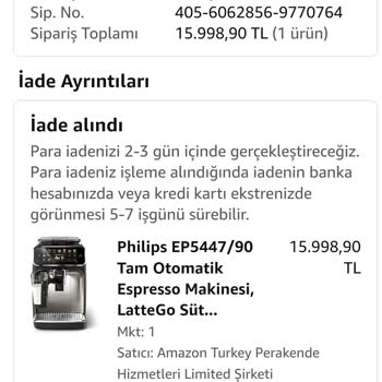 Amazon Yanlış Gelen Ürünün Para İadesinin Yapılmaması.