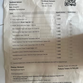 A101 Kapıda Uygulamasından Yapılan Hatalı Teslimat!