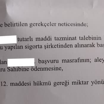 Sompo Sigorta Tarafıma Yapması Gereken Ödemeyi Yapmıyor