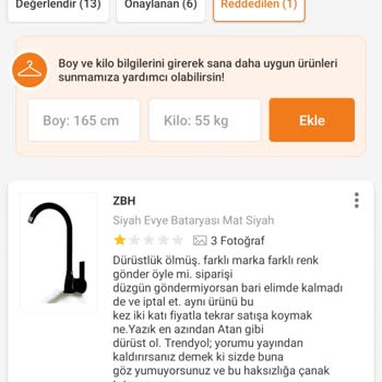 Kandemirler Yapı Malzemeleri Trendyol Ürün Yorumu İptali