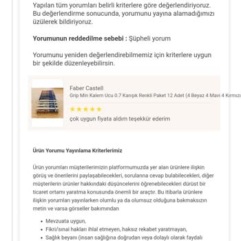 Trendyol Yorum Ve Puanlama Yapamıyorum