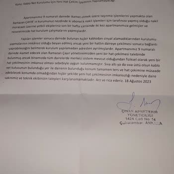 Kablo Net İnternet Hizmeti Alamama