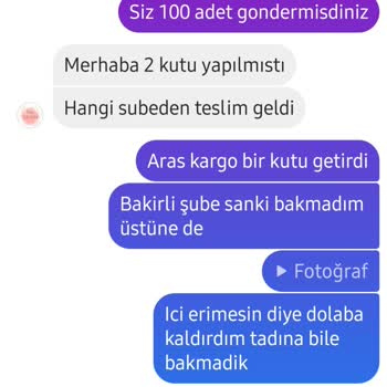 Love_cikolatam (Instagram) Eksik Ürün Gönderme