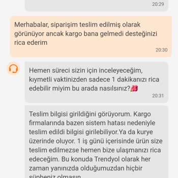 Trendyol'dan Aldığım Kargom Teslim Edilmedi