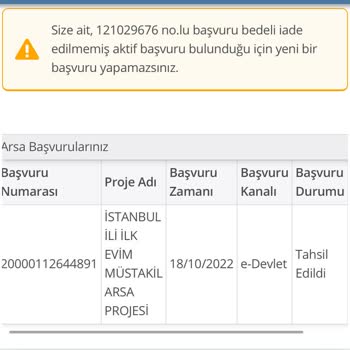 TOKİ Arsa Başvuru İadesi