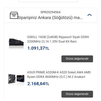 Vatan Bilgisayar Siparişim Hala Kargoya Verilmedi