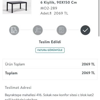 Vivense Ürünüm Teslim Edilmedi