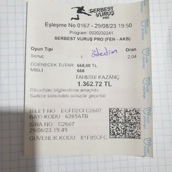 Sisal Şans Bilet Ödemesi İkramiye