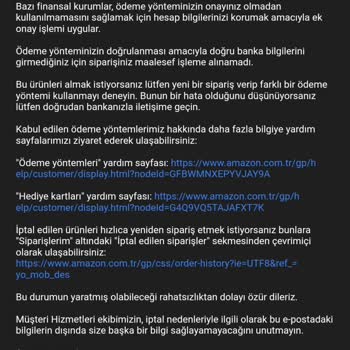 Amazon Siparişimi Sürekli İptal Ediyor