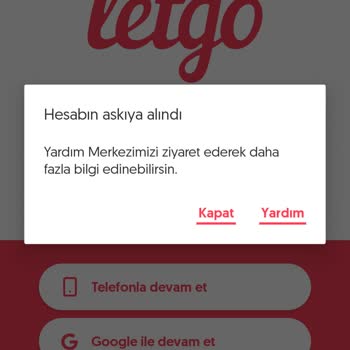 Letgo'ya Giriş Sorunu