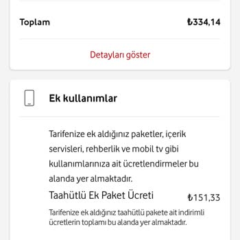 Vodafone ' Nun Cayma Bedelini Ödediğim Halde Tekrar Para İstemesi
